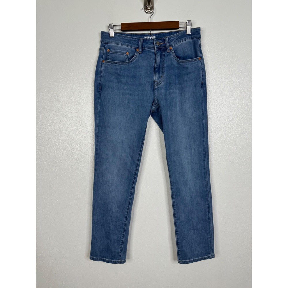Fair Harbor Dunewood Performance Jeans Mens 30x30 Beach Wash Slim Fit Stretch
